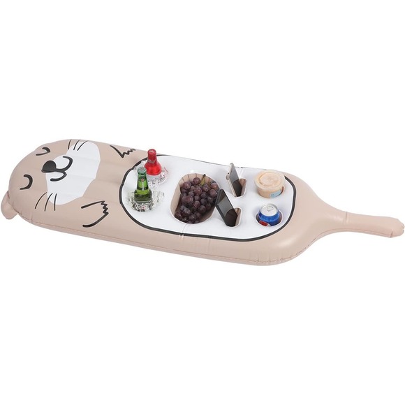 2 x Floating Otter Drink Holders, Serving Bars , Cold Buffet Servers for Pool - Picture 3 of 5